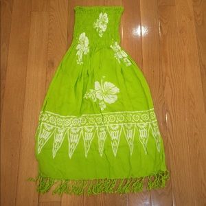 Lime green coverup dress